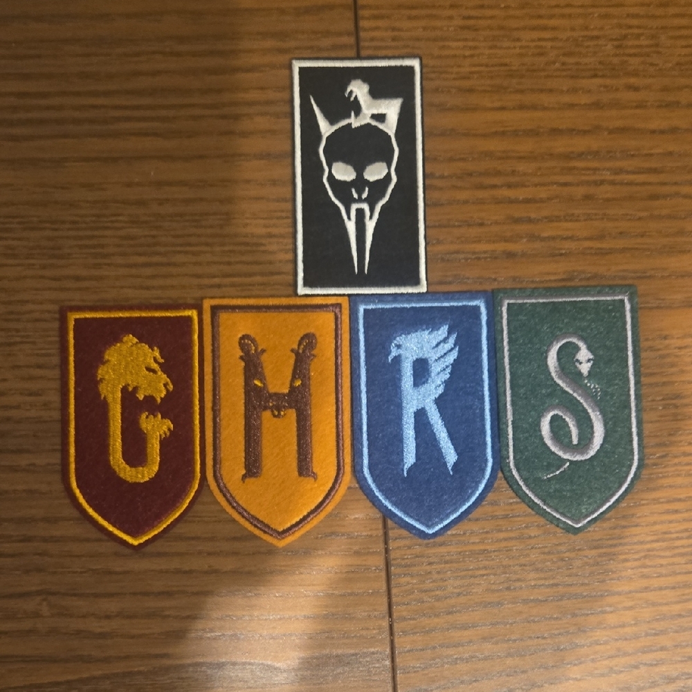 Set of 5 Harry Potter House Patches